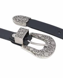 1 Inch Black Western Belt Womens | Antique Silver Buckle 17 1 Inch Black Western Belt Womens | Antique Silver Buckle -Belt Shop 1 Inch Black Western Belt Womens Antique Silver Buckle Floral engrave