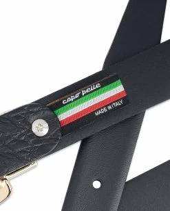 1 Inch Black Western Belt Womens | Floral Gold Buckle -Belt Shop 1 Inch Black Western Belt Womens Floral Gold Buckle Woven tag