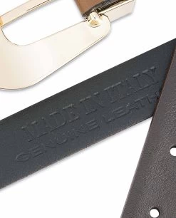 1 Inch Brown Western Belt Womens | Floral Gold Buckle -Belt Shop 1 Inch Brown Western Belt Womens Floral Gold Buckle