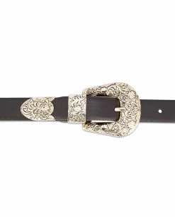 1 Inch Brown Western Belt Womens | Floral Gold Buckle -Belt Shop 1 Inch Brown Western Belt Womens Floral Gold Buckle On dress