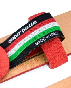 1 Inch Red Suede Belt -Belt Shop 1 Inch Red Suede Belt Capo Pelle