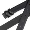 1 Inch Belt Strap In Black Smooth Leather -Belt Shop 1 inch Belt Strap in Black Smooth Leather 25 mm by Capo Pelle Made in Italy 1