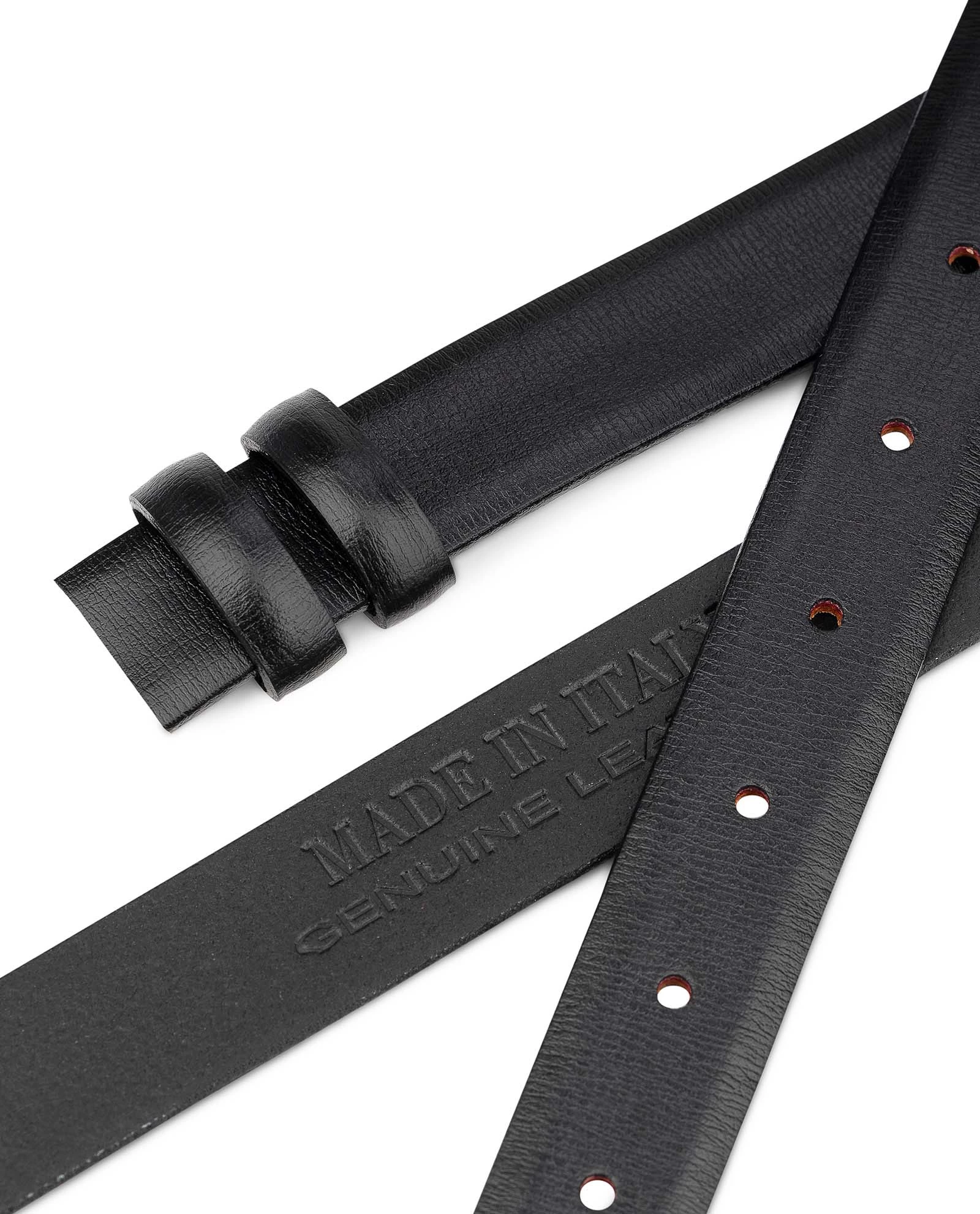 1 Inch Belt Strap In Black Smooth Leather 3 1 Inch Belt Strap In Black Smooth Leather
