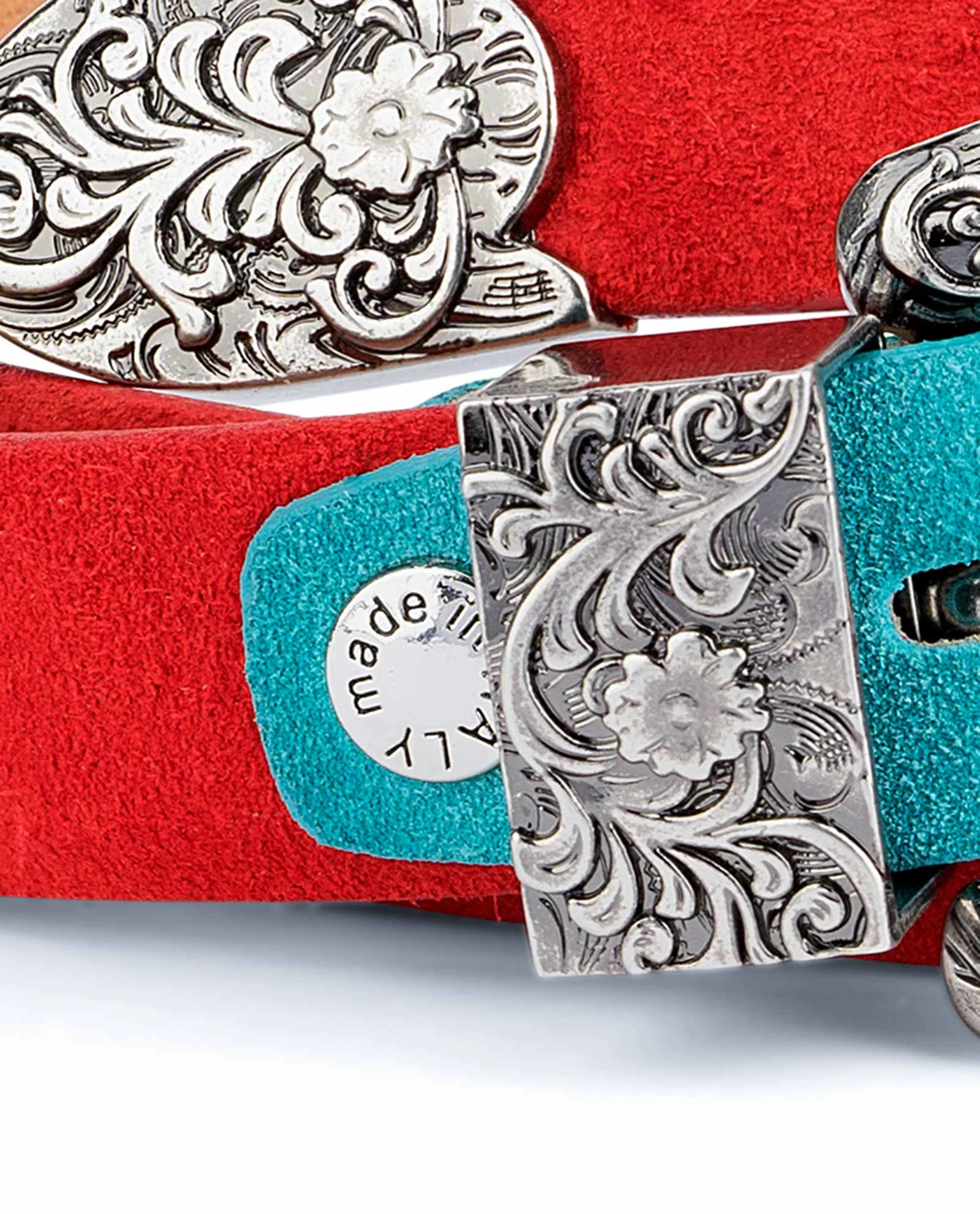 1 Inch Western Belt Womens | Red Suede Leather 13 1 Inch Western Belt Womens | Red Suede Leather - Image 11