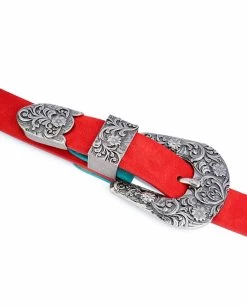 1 Inch Western Belt Womens | Red Suede Leather 17 1 Inch Western Belt Womens | Red Suede Leather -Belt Shop 1 inch Western Belt Womens Red Suede Leather On dress
