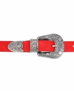 1 Inch Western Belt Womens | Red Suede Leather 16 1 Inch Western Belt Womens | Red Suede Leather -Belt Shop 1 inch Western Belt Womens Red Suede Leather On jeans