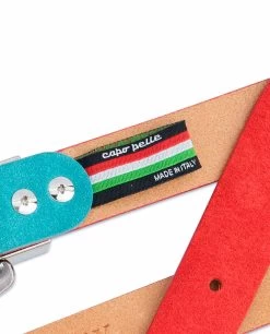 1 Inch Western Belt Womens | Red Suede Leather 22 1 Inch Western Belt Womens | Red Suede Leather -Belt Shop 1 inch Western Belt Womens Red Suede Leather Woven tag