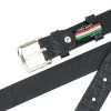 1 Inch Womens Black Crocodile Belt