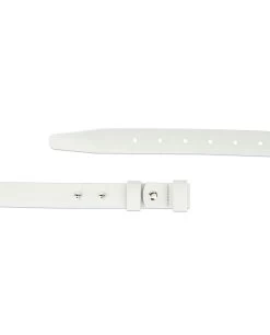 1 Inch Womens White Belt Without Buckle
