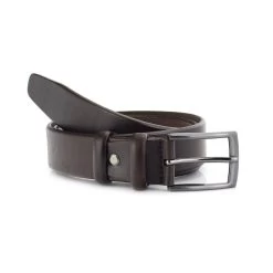 100 Percent Leather Mens Belt – Dark Brown Full Grain
