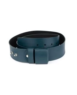 2 Inch Womens Dark Blue Belt Without Buckle