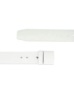 2 Inch Womens White Belt Without Buckle