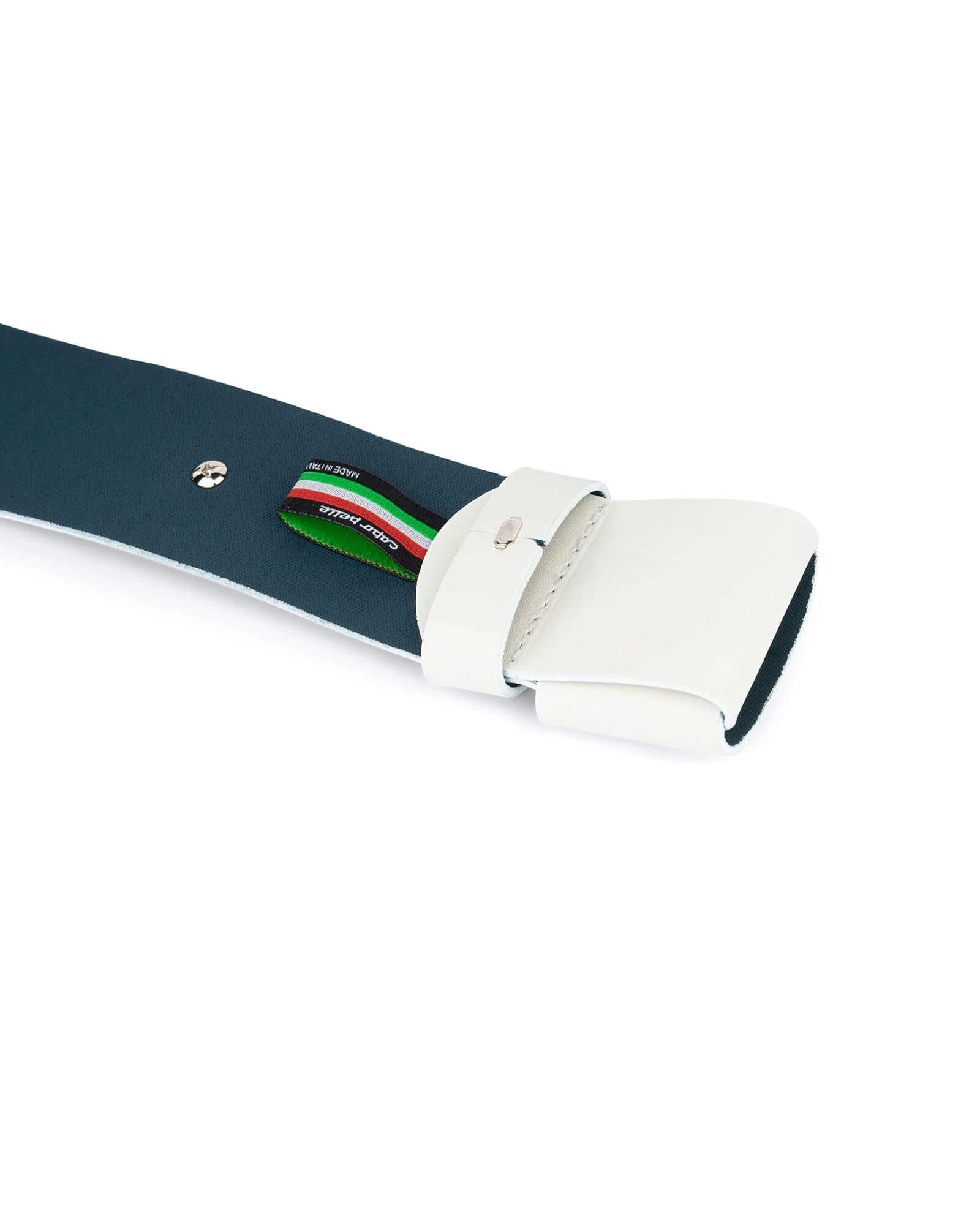 2 Inch Womens White Belt Without Buckle 5 2 Inch Womens White Belt Without Buckle - Image 3