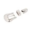 3 Piece Western Belt Buckle Set | Nickel Silver -Belt Shop 3 piece western belt buckle set WESI25NICK 1