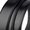 Black Ratchet Belt Strap 35 Mm Real Leather