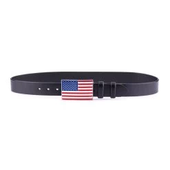 American Flag Leather Belt – Thick Black Calfskin -Belt Shop American Flag Leather Belt Thick Black Calfskin 6