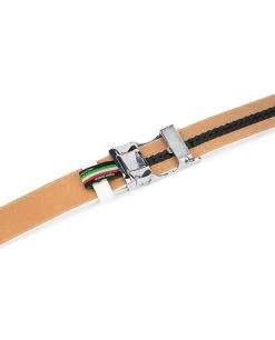 Automatic White Buckle Belt Without Holes -Belt Shop Automatic white buckle belt without holes RTWH35WTBC 4