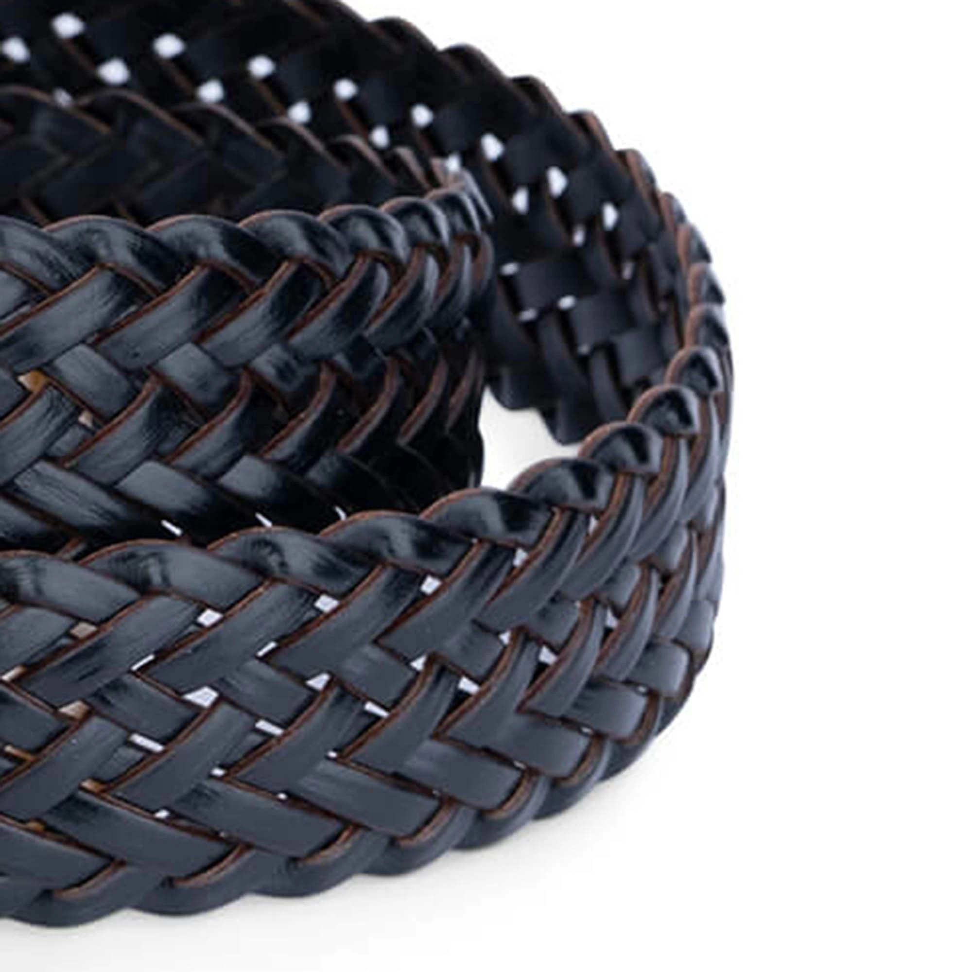 Black Braided Western Belt With Antique Gold Buckle 4 Black Braided Western Belt With Antique Gold Buckle - Image 2