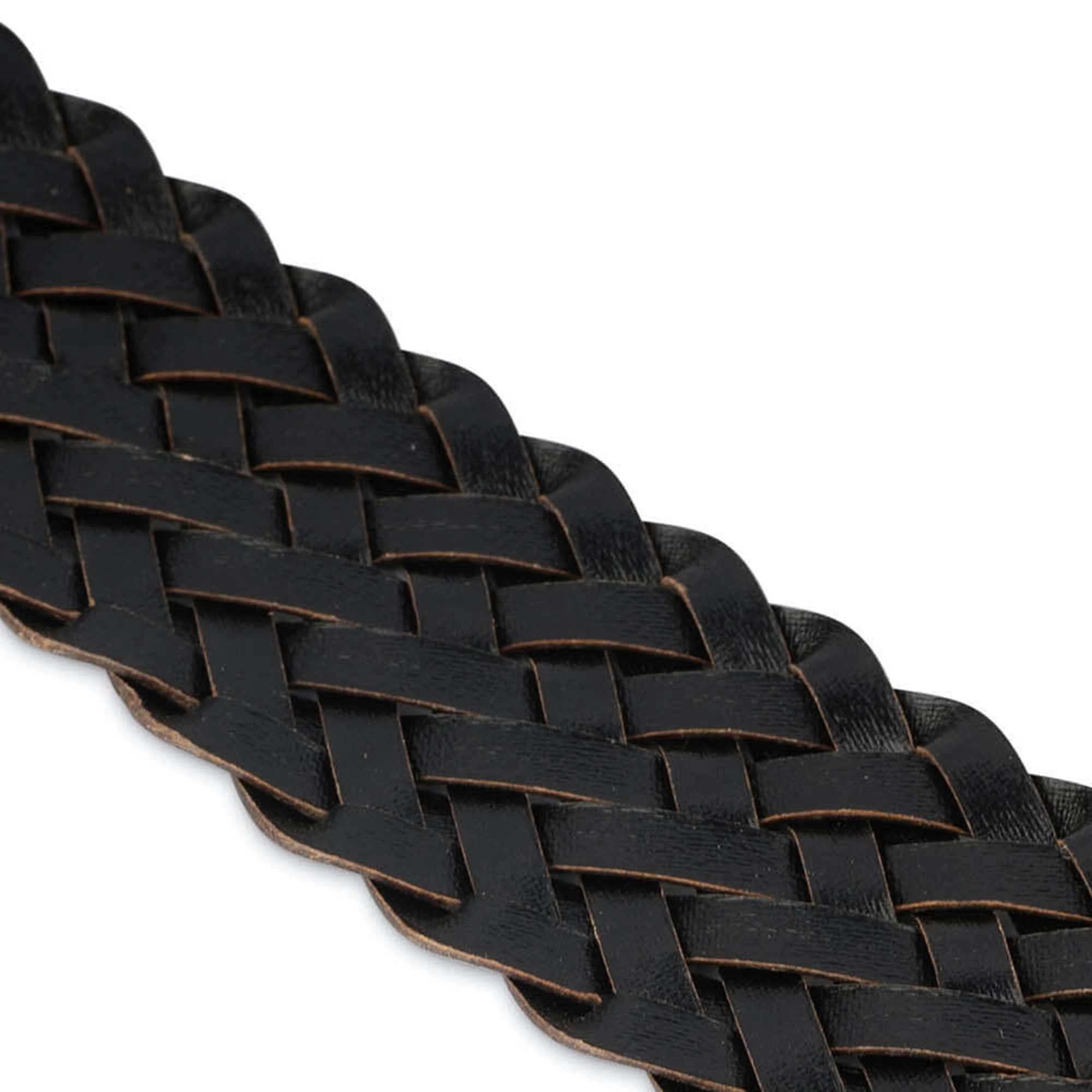 Black Braided Western Belt With Copper Buckle 7 Black Braided Western Belt With Copper Buckle - Image 5