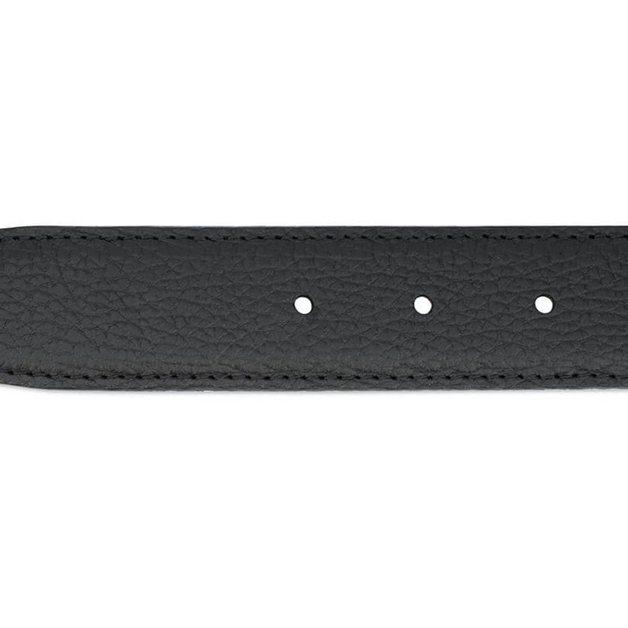 Black Western Cowboy Belt With Antique Gold Buckle 5 Black Western Cowboy Belt With Antique Gold Buckle - Image 3