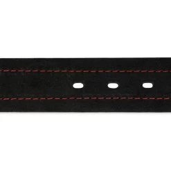 Suede Black Ranger Belt – Red Stitching -Belt Shop BLST40REST 2 2