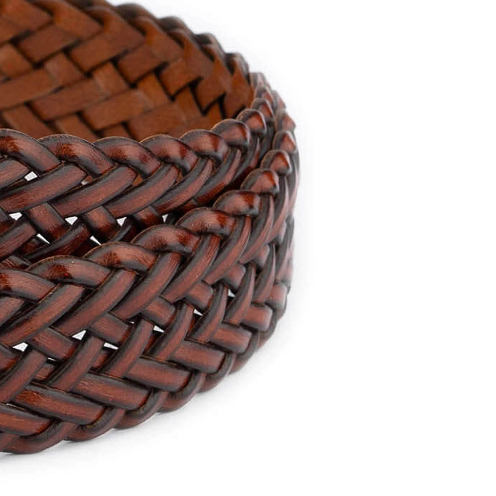 Brown Braided Western Belts With Copper Buckle 4 Brown Braided Western Belts With Copper Buckle - Image 2