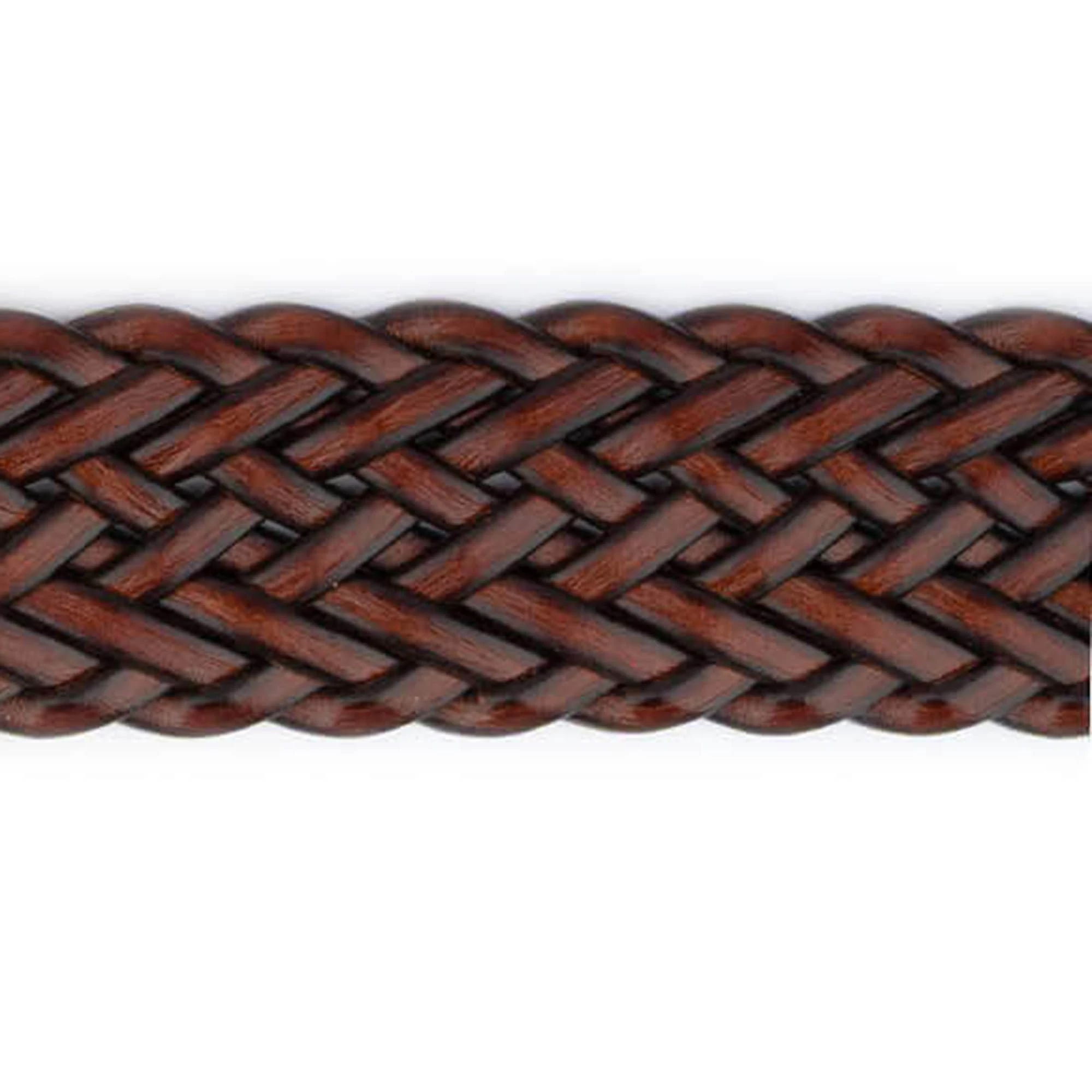 Brown Braided Western Belt With Black Crystal Buckle 5 Brown Braided Western Belt With Black Crystal Buckle - Image 3