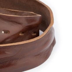 Wide Brown Mens Western Belt With Silver Buckle -Belt Shop BRFG40RPSR 1 2