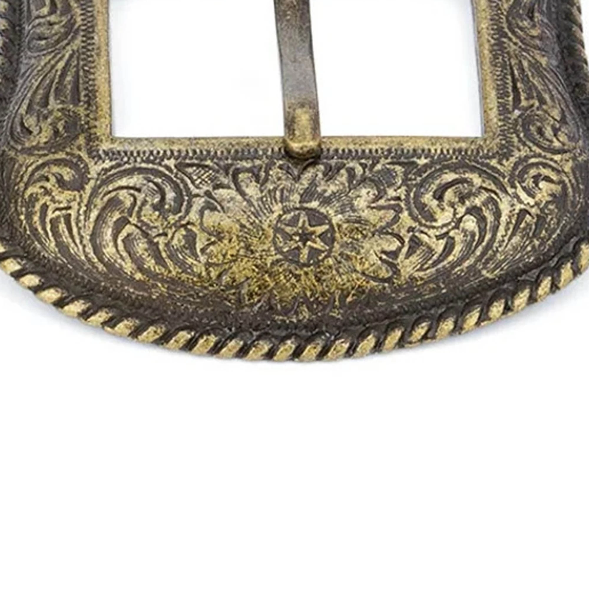 Western Brown Suede Belt With Antique Gold Buckle 10 Western Brown Suede Belt With Antique Gold Buckle - Image 8