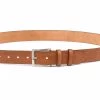 Brown Vegetable Tanned Leather Belt 1 Brown Vegetable Tanned Leather Belt -Belt Shop Beige Embossed Leather Belt On trousers