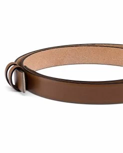 Beige Mens Skinny Belt Strap 25 Mm