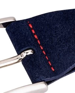 Belt Buckle With Suede Blue