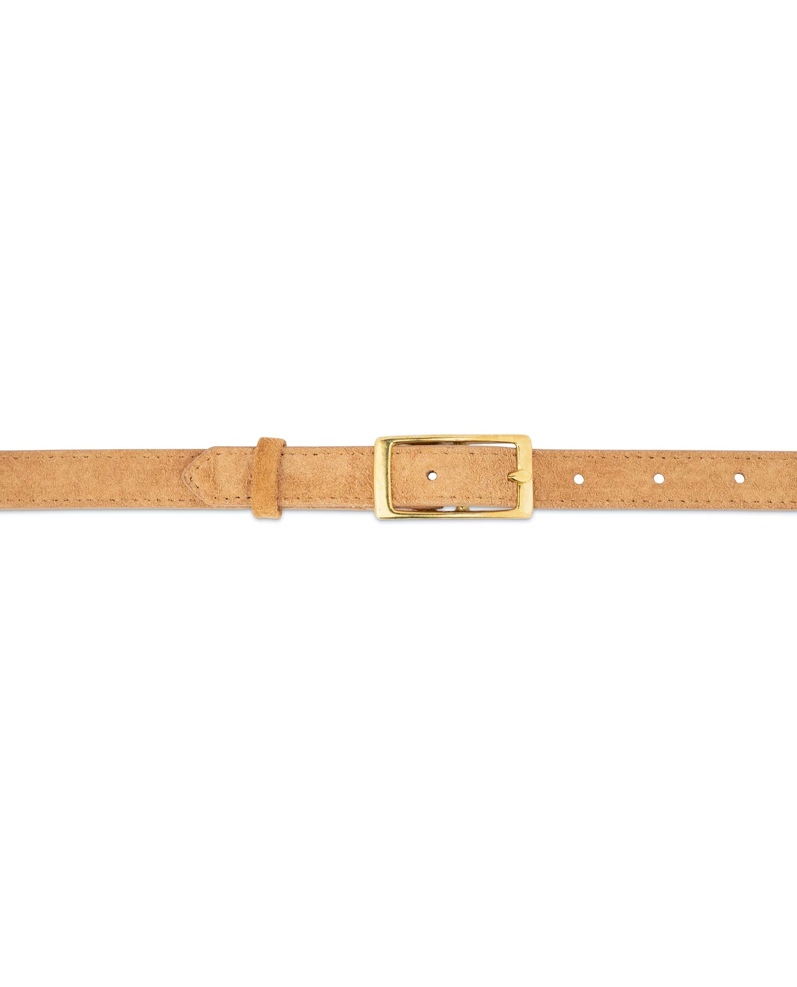 Camel Suede Girls Leather Belt | Brass Buckle 3 Camel Suede Girls Leather Belt | Brass Buckle