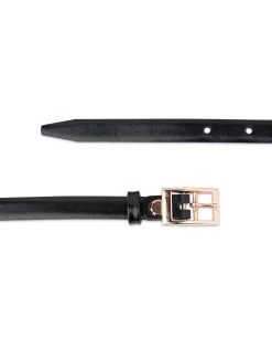 Girl Belt With Center Bar Buckle -Belt Shop Belt With Rose Gold Buckle 15 mm 3 1