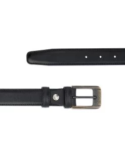 Black Belt With Copper Buckle | Real Leather