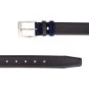 Black Belt Blue Suede Buckle -Belt Shop Black Belt Blue Suede Buckle Both ends