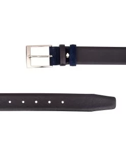 Black Belt Blue Suede Buckle