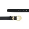 Black Belt With Gold Buckle | Full Grain Leather -Belt Shop Black Belt with Gold Buckle Full Grain Leather 2