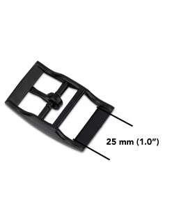 Black Center Bar Belt Buckle 25 Mm