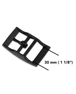 Black Center Bar Belt Buckle 30 Mm