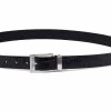 Black Croc Effect Thin Belt -Belt Shop Black Croc Effect Thin Belt On pants