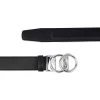 Black Double Circle Belt Automatic Buckle -Belt Shop Black Double Circle Belt Automatic Buckle 2
