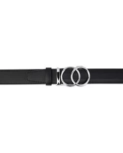 Black Double Circle Belt Automatic Buckle 8 Black Double Circle Belt Automatic Buckle -Belt Shop Black Double Circle Belt Automatic Buckle 3