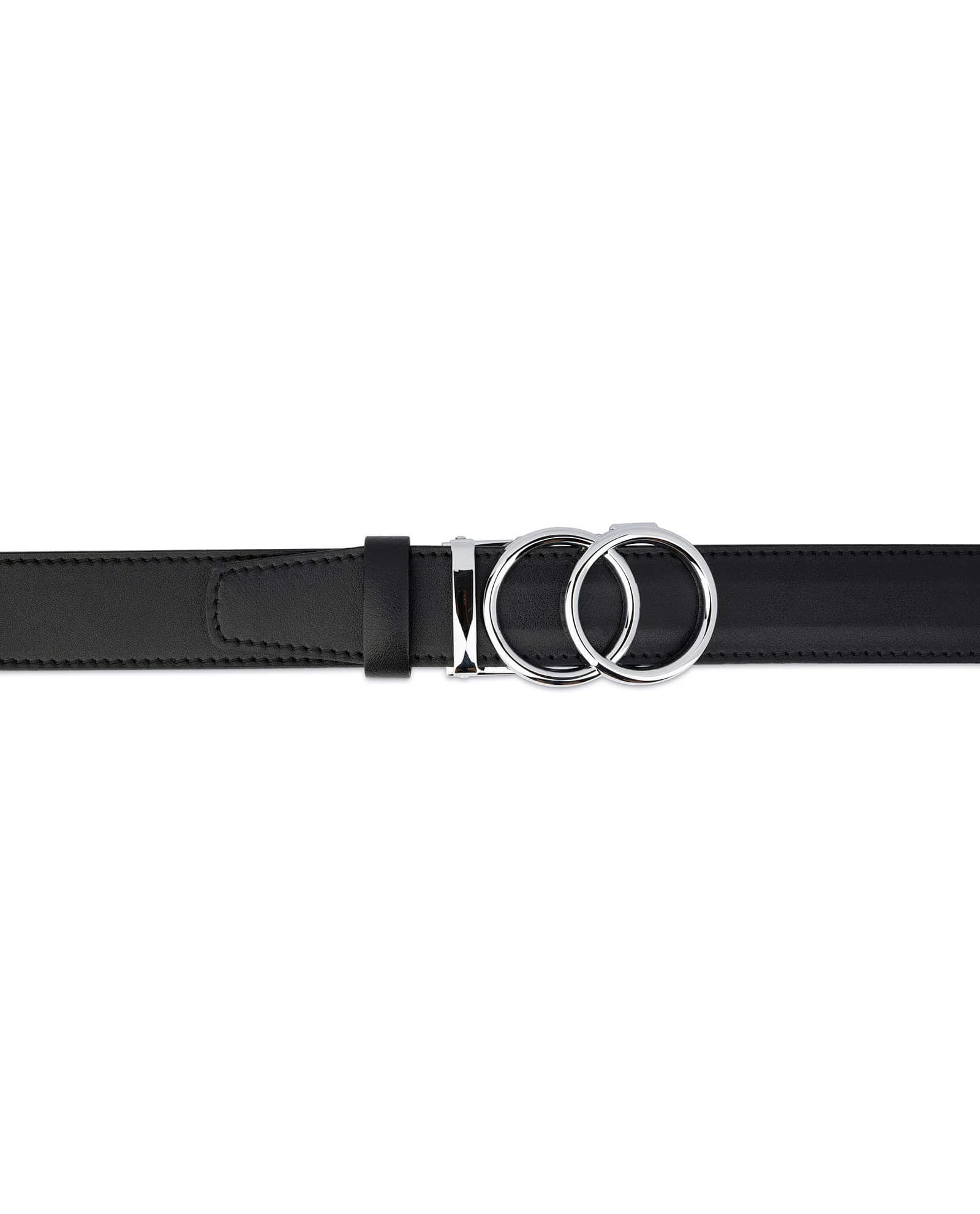 Black Double Circle Belt Automatic Buckle 5 Black Double Circle Belt Automatic Buckle - Image 3
