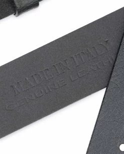 Black Leather Belt No Buckle | Replacement Strap -Belt Shop Black Leather Belt No Buckle Replacement Strap 3.5 cm