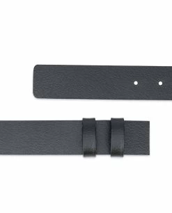 Black Leather Belt No Buckle | Replacement Strap