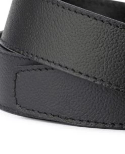 Black Leather Strap For Men’s Automatic Belt -Belt Shop Black Leather Strap for Mens Automatic Belt 4