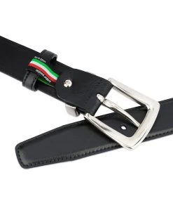 Black Mens Belt With Buckle | Western Style -Belt Shop Black Mens Belt With Buckle Western Style 4