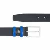 Black Mens Belt With Blue Leather Loops -Belt Shop Black Mens Belt with Blue Leather Loops High quality