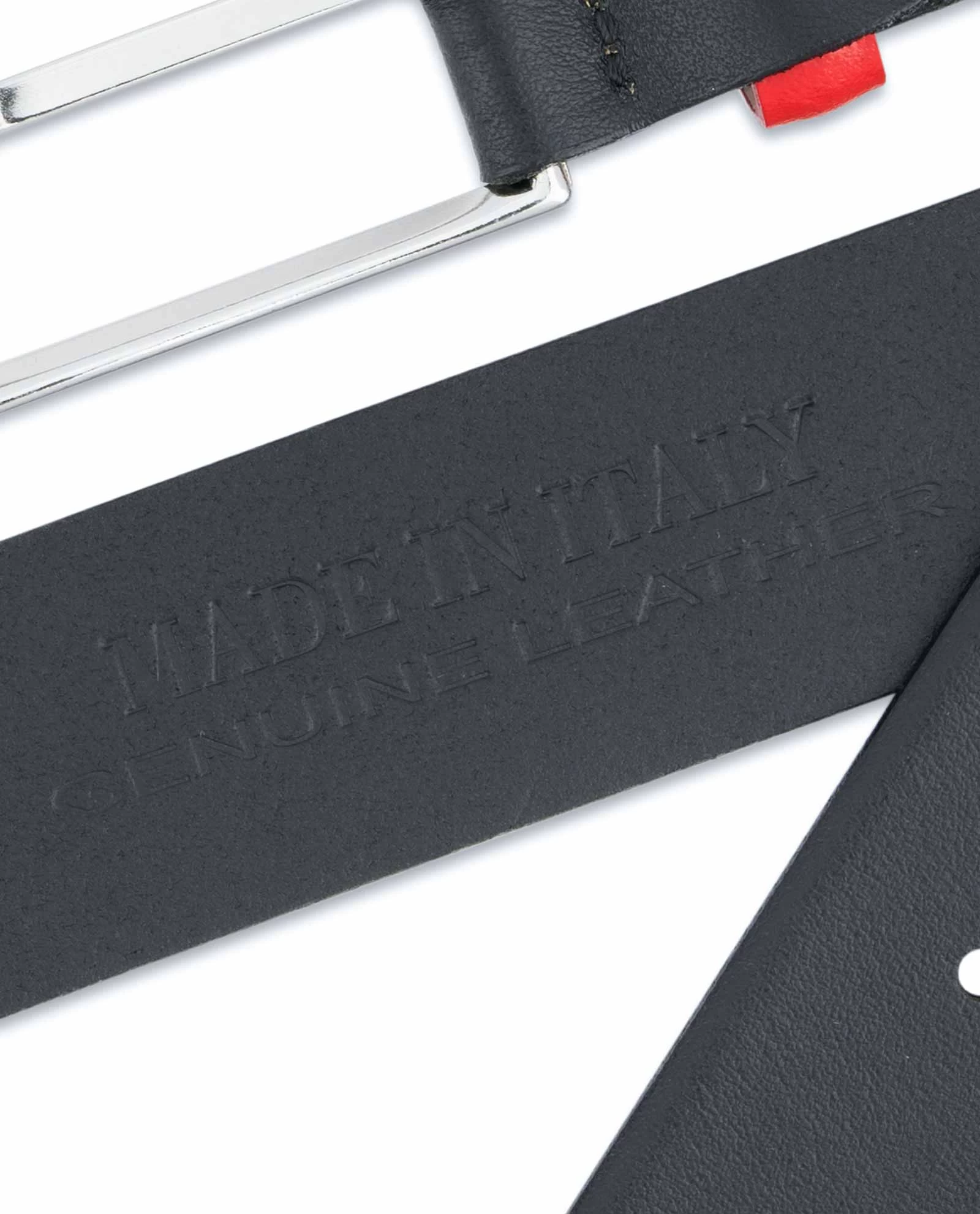 Black Mens Belt With Red Leather Loops 12 Black Mens Belt With Red Leather Loops - Image 10